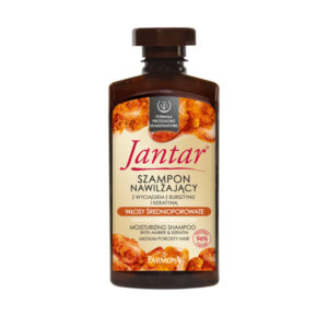 JANTAR Moisturizing shampoo with amber & keratin for medium porosity hair 330 ml