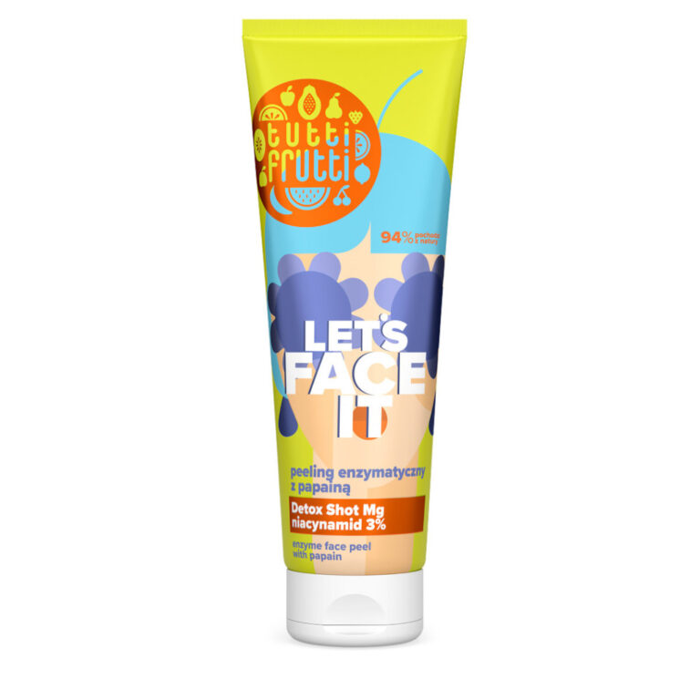 TUTTI FRUTTI Ensüümkoorija näole papaiiniga janiatsiinamiidiga 3% + detox shot Mg 100ml